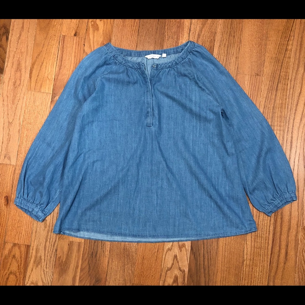 &other stories Denim Top with 3/4 sleeves